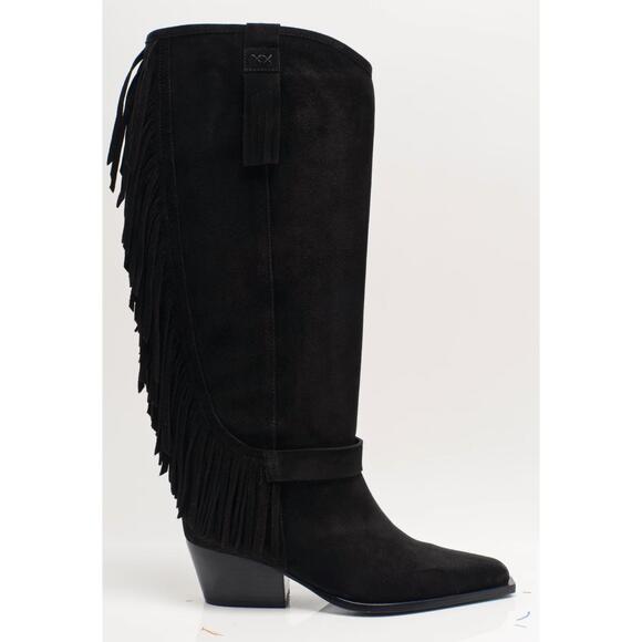 FREE PEOPLE Shoes - NEW FREE PEOPLE women's faith fringe western boots in black